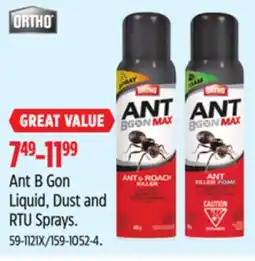 Canadian Tire Ant B Gon Liquid, Dust and RTU Sprays offer