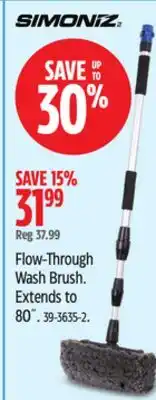 Canadian Tire SIMONIZ Flow-Through Wash Brush. Extends to 80˝ offer