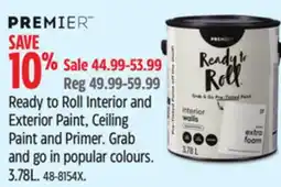 Canadian Tire Ready to Roll Interior and Exterior Paint, Ceiling Paint and Primer. Grab and go in popular colours offer