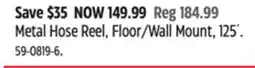 Canadian Tire Yardworks Metal Hose Reel, Floor/Wall Mount, 125´ offer
