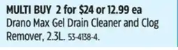 Canadian Tire Drano Max Gel Drain Cleaner and Clog Remover offer