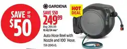 Canadian Tire Auto Hose Reel with Nozzle and 100´ Hose offer