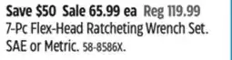 Canadian Tire 7-Pc Flex-Head Ratcheting Wrench Set offer