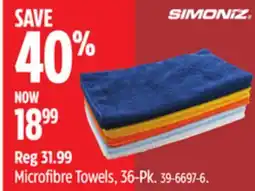 Canadian Tire SIMONIZ Microfibre Towels offer