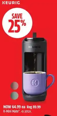 Canadian Tire Keurig K-Mini Mate offer