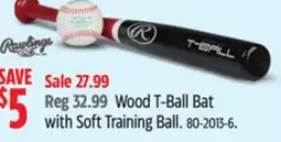 Canadian Tire Wood T-Ball Bat with Soft Training Ball offer