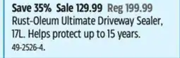 Canadian Tire Rust-Oleum Ultimate Driveway Sealer offer