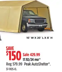 Canadian Tire Peak AutoShelter offer