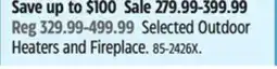 Canadian Tire Vermont Selected Outdoor Heaters and Fireplace offer