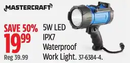 Canadian Tire Mastercraft 5W LED IPX7 Waterproof Work Light offer