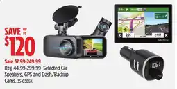 Canadian Tire Selected Car Speakers, GPS and Dash/Backup Cams offer