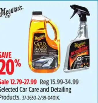 Canadian Tire Meguiar's Selected Car Care and Detailing Products offer