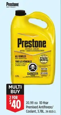 Canadian Tire Prestone 10-Year Premixed Antifreeze/ Coolant offer