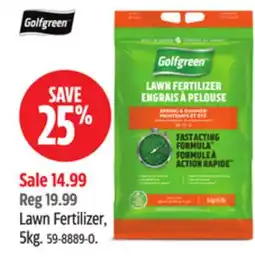 Canadian Tire Golfgreen Lawn Fertilizer offer