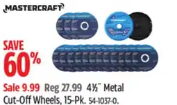 Canadian Tire Mastercraft 41⁄2˝ Metal Cut-Off Wheels, 15-Pk offer