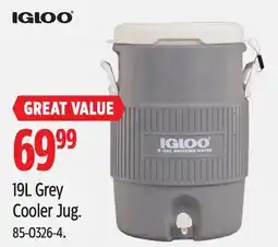 Canadian Tire Igloo 19L Grey Cooler Jug offer