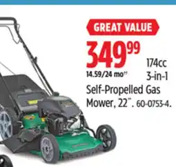 Canadian Tire Self-Propelled Gas Mower, 22˝ offer
