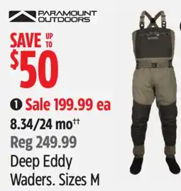 Canadian Tire Paramount Outdoors Deep Eddy Waders offer