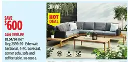 Canadian Tire Edenvale Sectional, 4-Pc offer