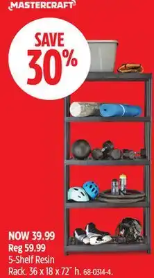 Canadian Tire Mastercraft 5-Shelf Resin Rack offer