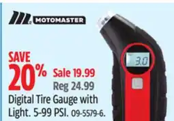 Canadian Tire MotoMaster Digital Tire Gauge with Light offer