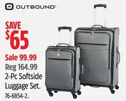 Canadian Tire Outbound 2-Pc Softside Luggage Set offer