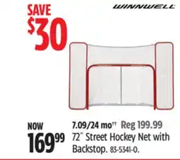 Canadian Tire Winnwell 72˝ Street Hockey Net with Backstop offer