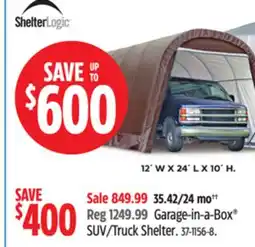 Canadian Tire ShelterLogic Garage-in-a-Box SUV/Truck Shelter offer