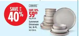 Canadian Tire CANVAS Summerset Dinnerware Set, 16-Pc offer
