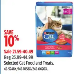 Canadian Tire Purina Selected Cat Food and Treats offer