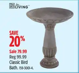 Canadian Tire FOR LIVING Classic Bird Bath offer
