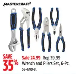Canadian Tire Mastercraft Wrench and Pliers Set, 6-Pc offer