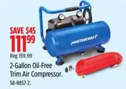 Canadian Tire 2-Gallon Oil-Free Trim Air Compressor offer