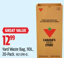 Canadian Tire Canadian Tire Yard Waste Bag, 110L offer