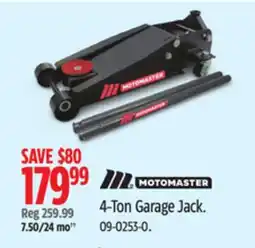 Canadian Tire MotoMaster 4-Ton Garage Jack offer
