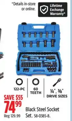 Canadian Tire Mastercraft Black Steel Socket Set offer