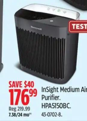 Canadian Tire Honeywell InSight Medium Air Purifier offer