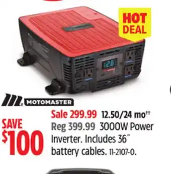 Canadian Tire MotoMaster 3000W Power Inverter offer