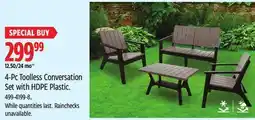Canadian Tire 4-Pc Toolless Conversation Set with HDPE Plastic offer