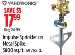 Canadian Tire Yardworks Impulse Sprinkler on Metal Spike offer