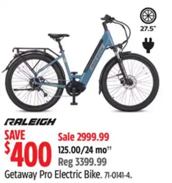 Canadian Tire Raleigh Getaway Pro Electric Bike offer