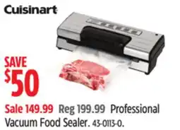 Canadian Tire Cuisinart Professional Vacuum Food Sealer offer
