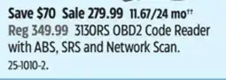 Canadian Tire Innova 3130RS OBD2 Code Reader with ABS, SRS and Network Scan offer