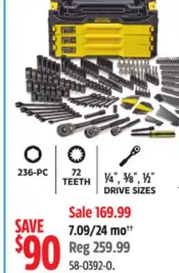 Canadian Tire Stanley Professional Grade Black Chrome Socket Set, SAE/Metric, 236-pc offer
