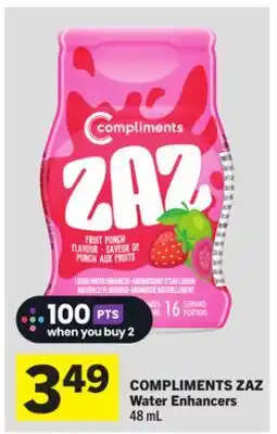Foodland COMPLIMENTS ZAZ Water Enhancers offer