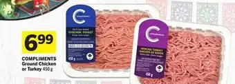 Foodland COMPLIMENTS Ground Chicken or Turkey offer