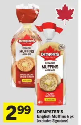 Foodland DEMPSTER'S English Muffins offer
