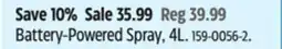 Canadian Tire Battery-Powered Spray offer