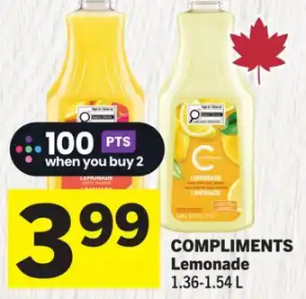 Foodland COMPLIMENTS Lemonade offer