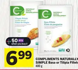 Foodland COMPLIMENTS NATURALLY SIMPLE Basa or Tilipia Fillets offer